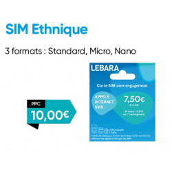 Carte téléphone SIM Lebara...