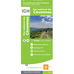 Carte IGN TOP 75 Cevennes