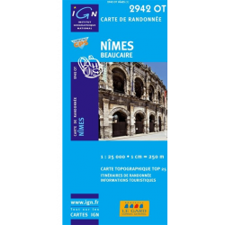 Carte IGN TOP 25 Nîmes...