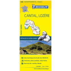 Carte Michelin Cantal Lozère