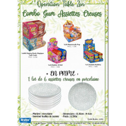 Combo gum assiettes creuses...