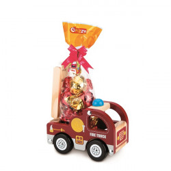 Véhicule en bois + confiserie
