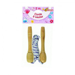 Corde à sauter poignées Bois