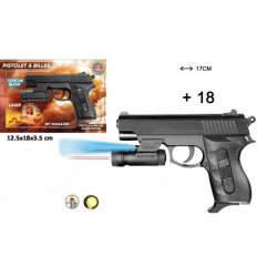 Pistolet billes 15 cm +...