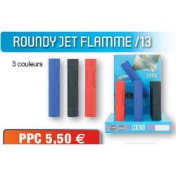 Briquet Roundy Jet Flamme x13