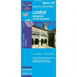 Carte IGN TOP 25 Lodève...