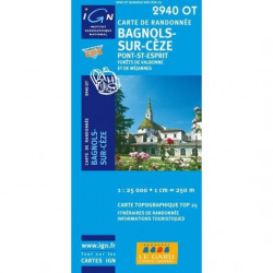 Carte IGN TOP 25 Bagnol...