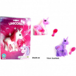 Licorne à coiffer 10 cm + acc