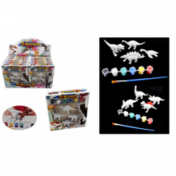 4 dinos à peindre + 6 pots