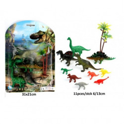 Animal dino set 11p blister