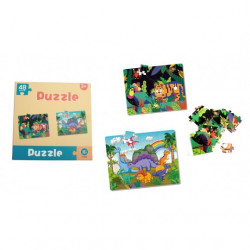 Puzzle 48pcs Dino ou Jungle